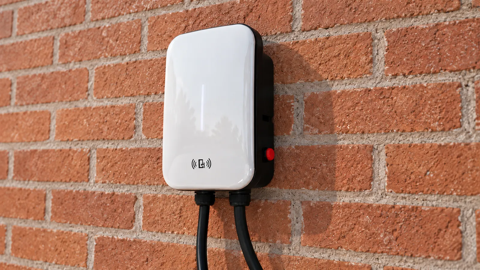Bora 11 charger mounted on a brick wall